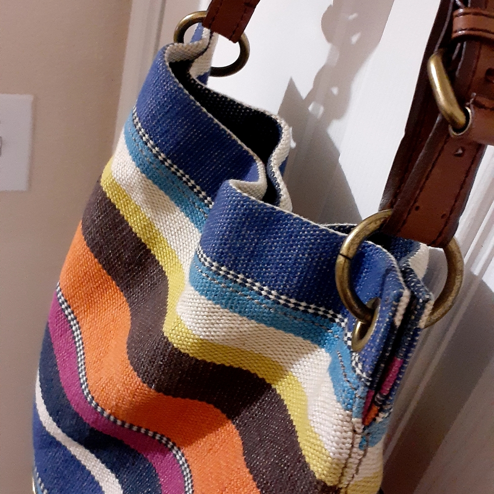 Fossil Multicolor Striped Shoulder Bag - Picture 8 of 14